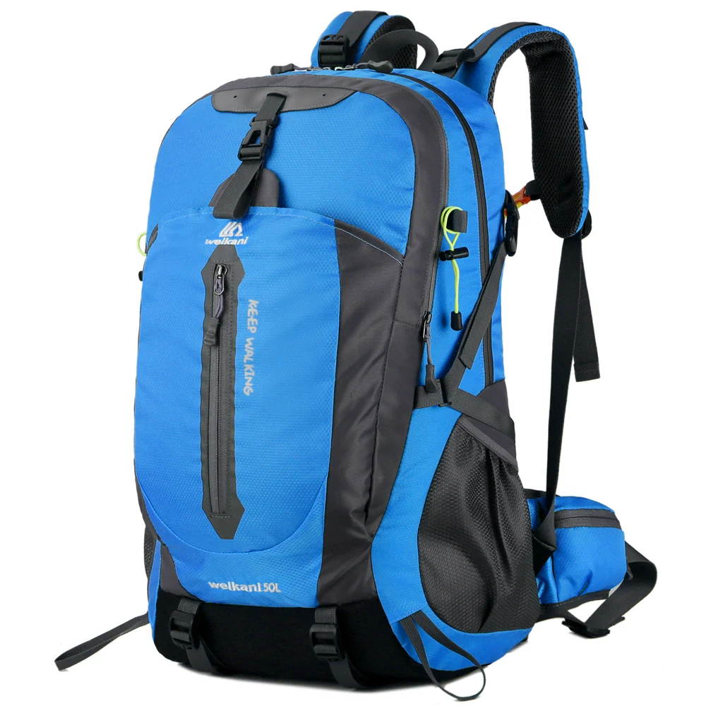 50L Water Resistant Hiking Travel Backpack Laptop Daypack with Rain ...