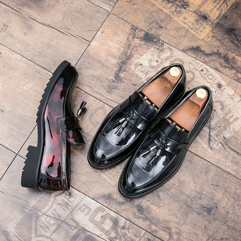 cool designer shoes men mixed colors tassel footwear luxury brand camouflage italian formal dress evening moccasins homme flats (15)