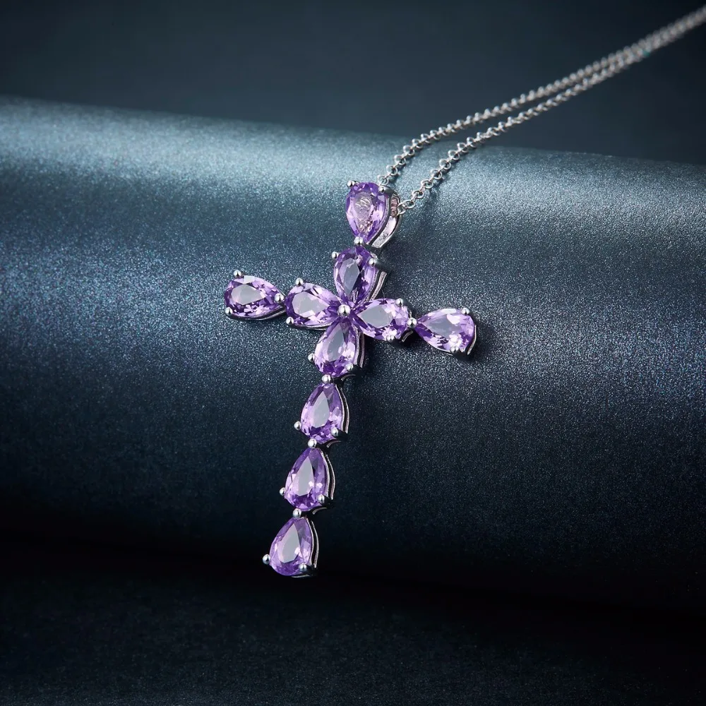 purple crystal pendants necklace for women (4)