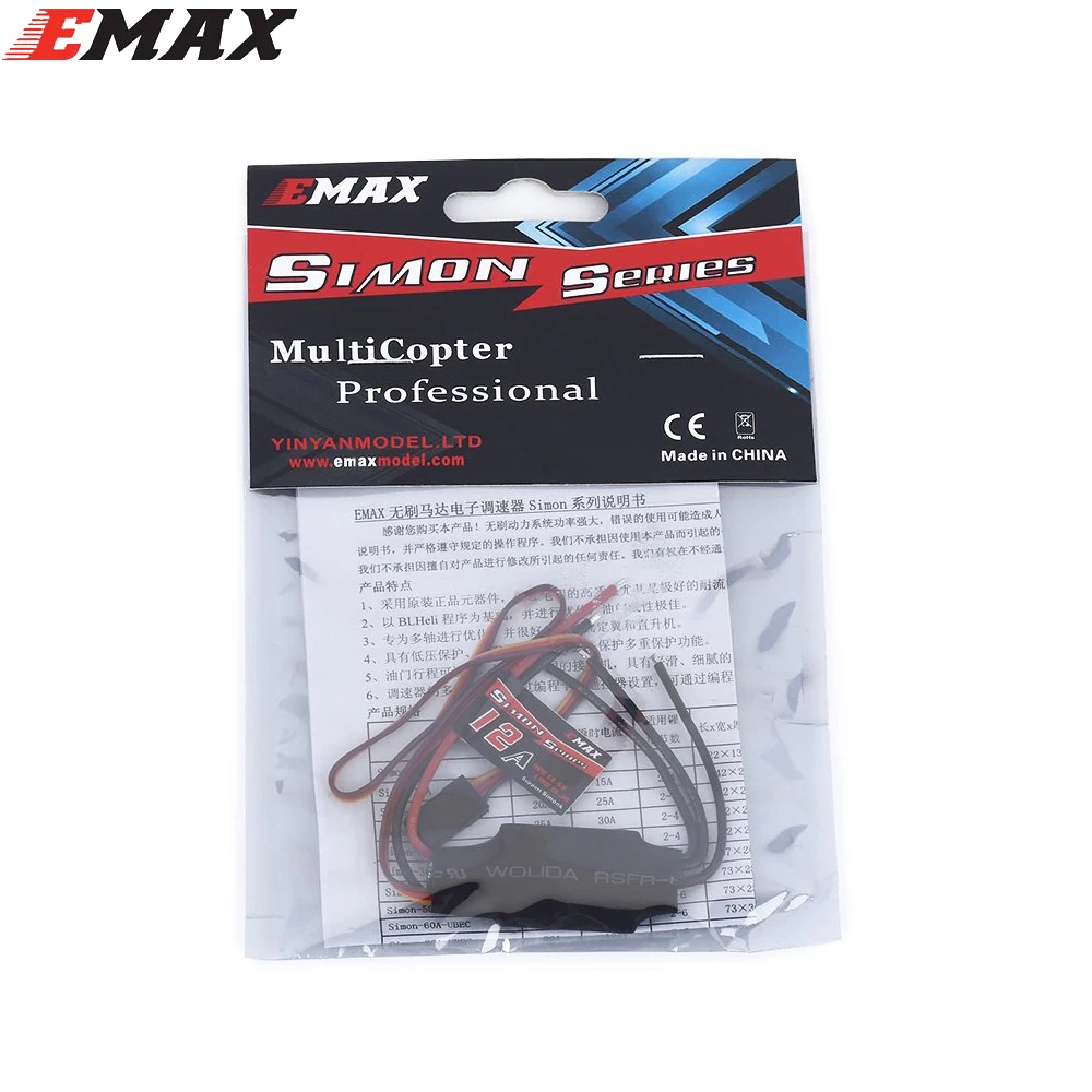1 шт. контроллер скорости Emax 12A ESC с прошивкой SimonK для квадрокоптера FPV QAV250 | Игрушки