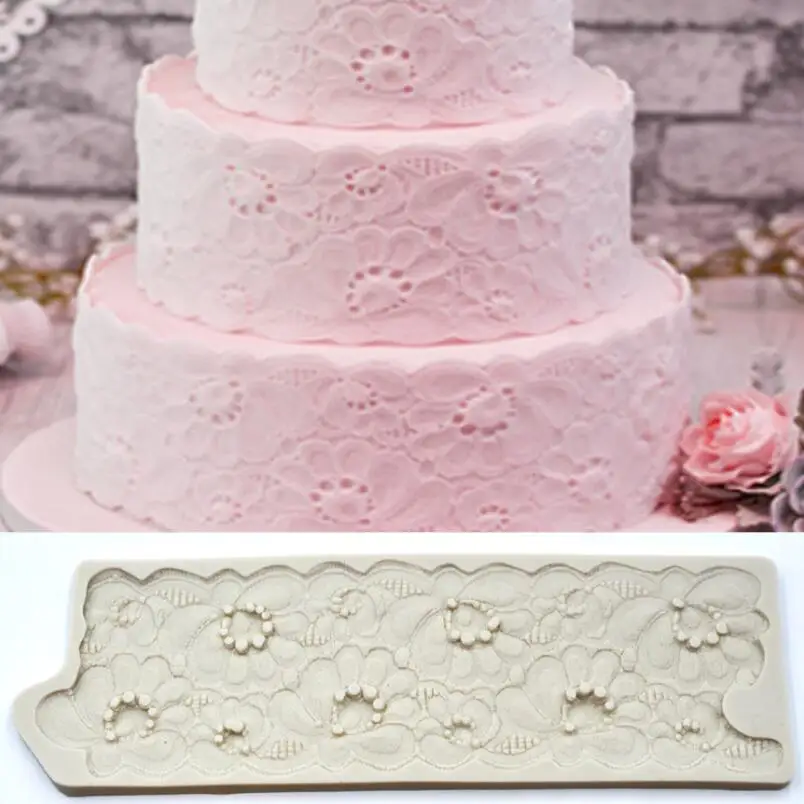 

Feihuan 1pc Flower Silicone Mold Fondant Mold Cake Decorating Tools Lace Baking Cake Chocolate Mould FM1797