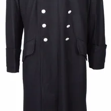 Немецкая элита Второй мировой войны M32 черное шерстяное пальто больших размеров