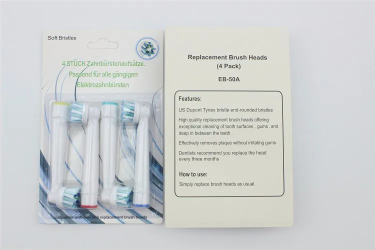 

20PCS=5PACKS High Quality Automatic Rotating Electric Toothbrush Heads EB-50A Replacement B Oral Toothbrush Heads