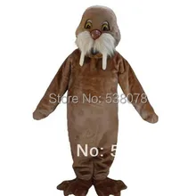 Лучшая цена светло-коричневый костюм талисмана моржа милые морские животные маскоты костюм кунг-фу панды Карнавальный костюм для вечеринок SW695