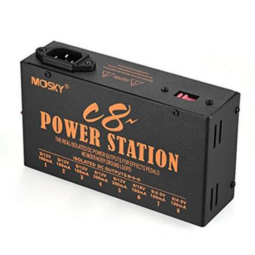 Mosky C8 Power Guitar Effect Pedal Power Supply 8 Isolated DC Outputs