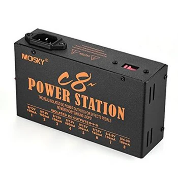Mosky C8 Power Guitar Effect Pedal Power Supply 8 Isolated DC Outputs for 4-9V 12V 18V Power Mosky C8 Power Guitar Effect Pedal Power Supply 8 Isolated DC Outputs for 4-9V 12V 18V Power