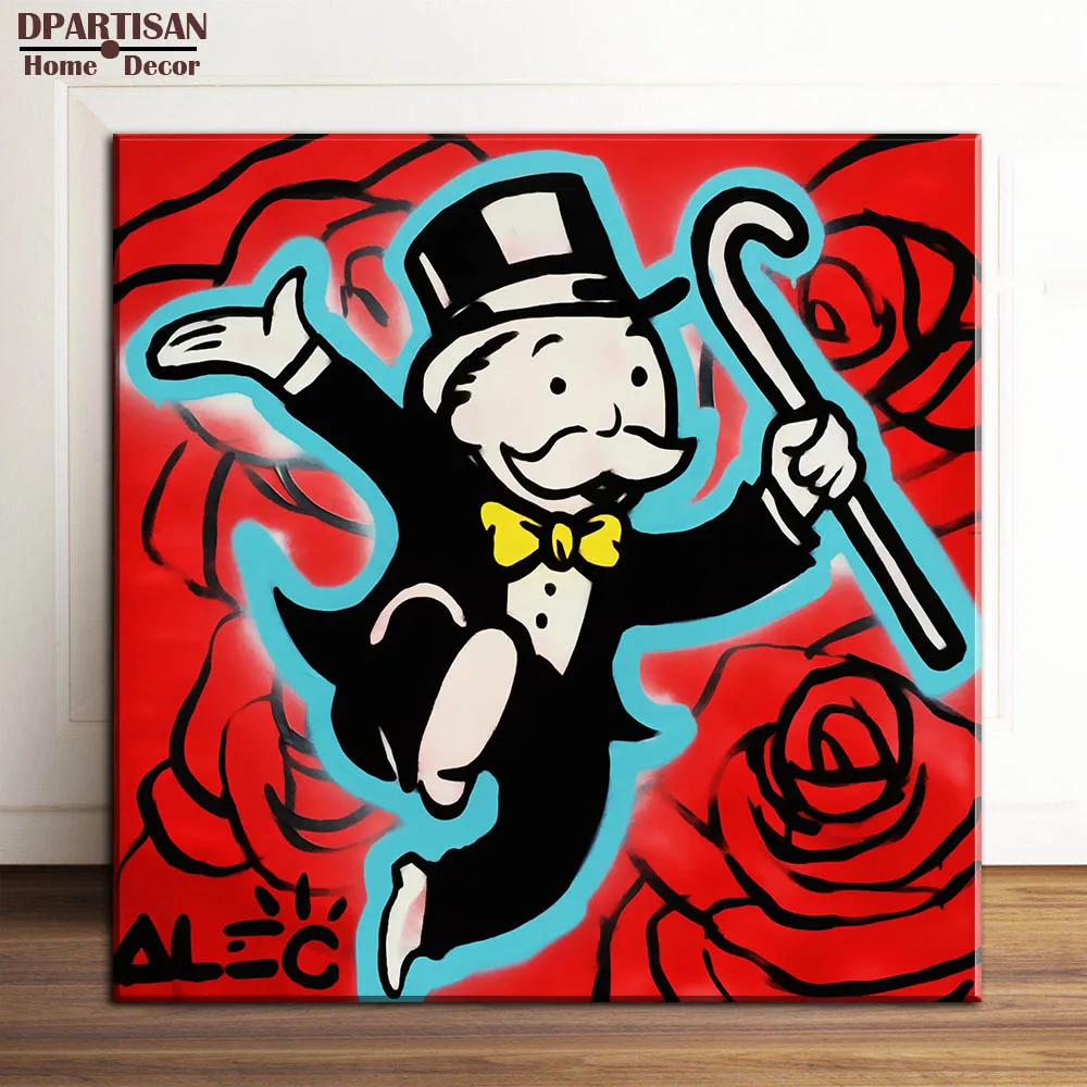 DPARTISAN redstic Alec monopoly Graffiti Poster print canvas for wall