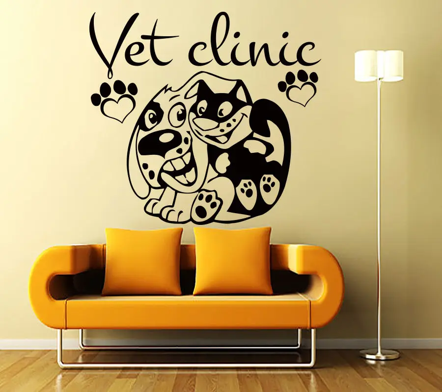 Dog Wall Decals Grooming Salon Decal Vinyl Sticker Pet Shop Window