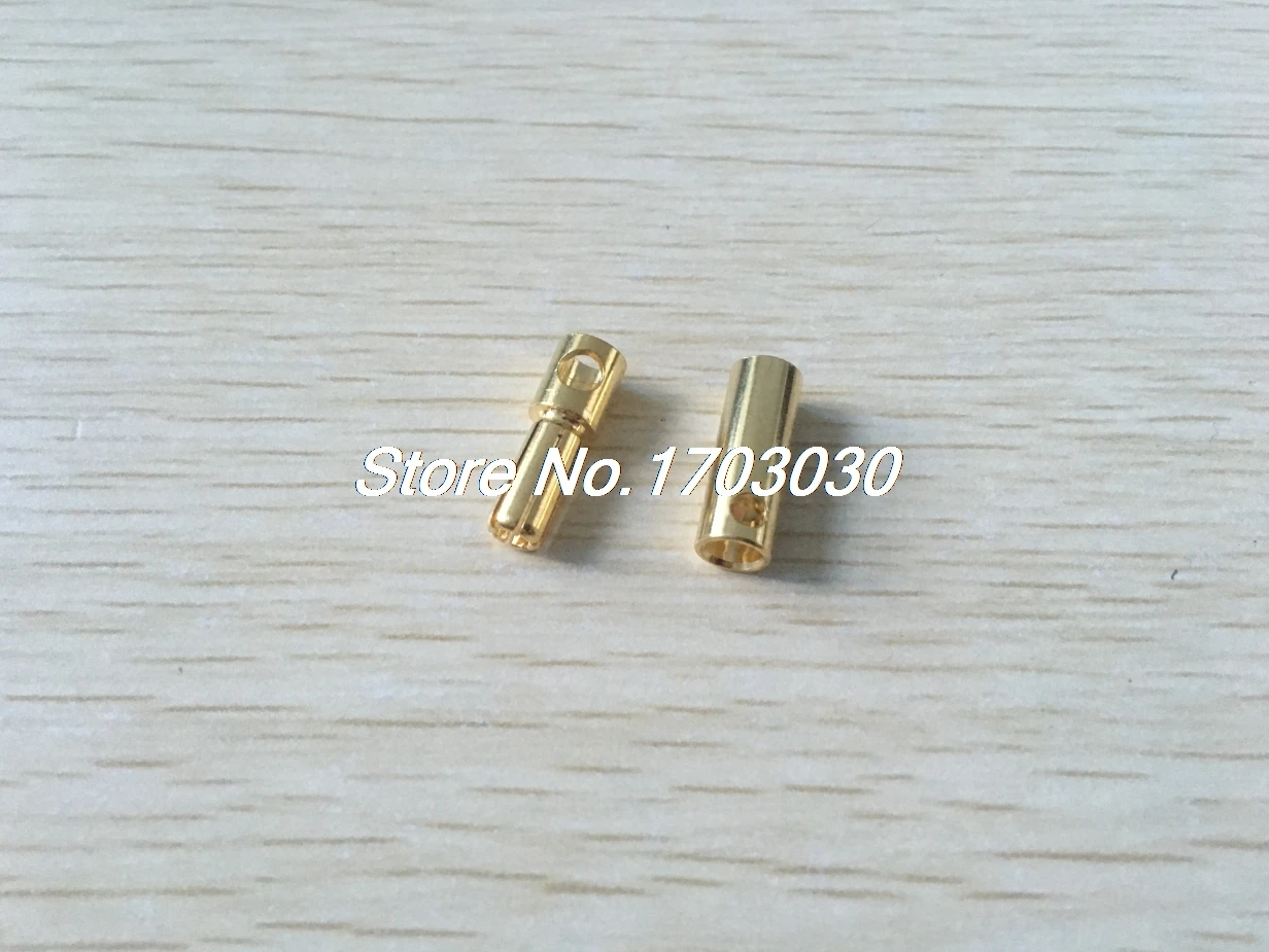

RC Model Gold Tone Metal Male Female Banana Bullet Plug Connector 5mm 5 Pairs