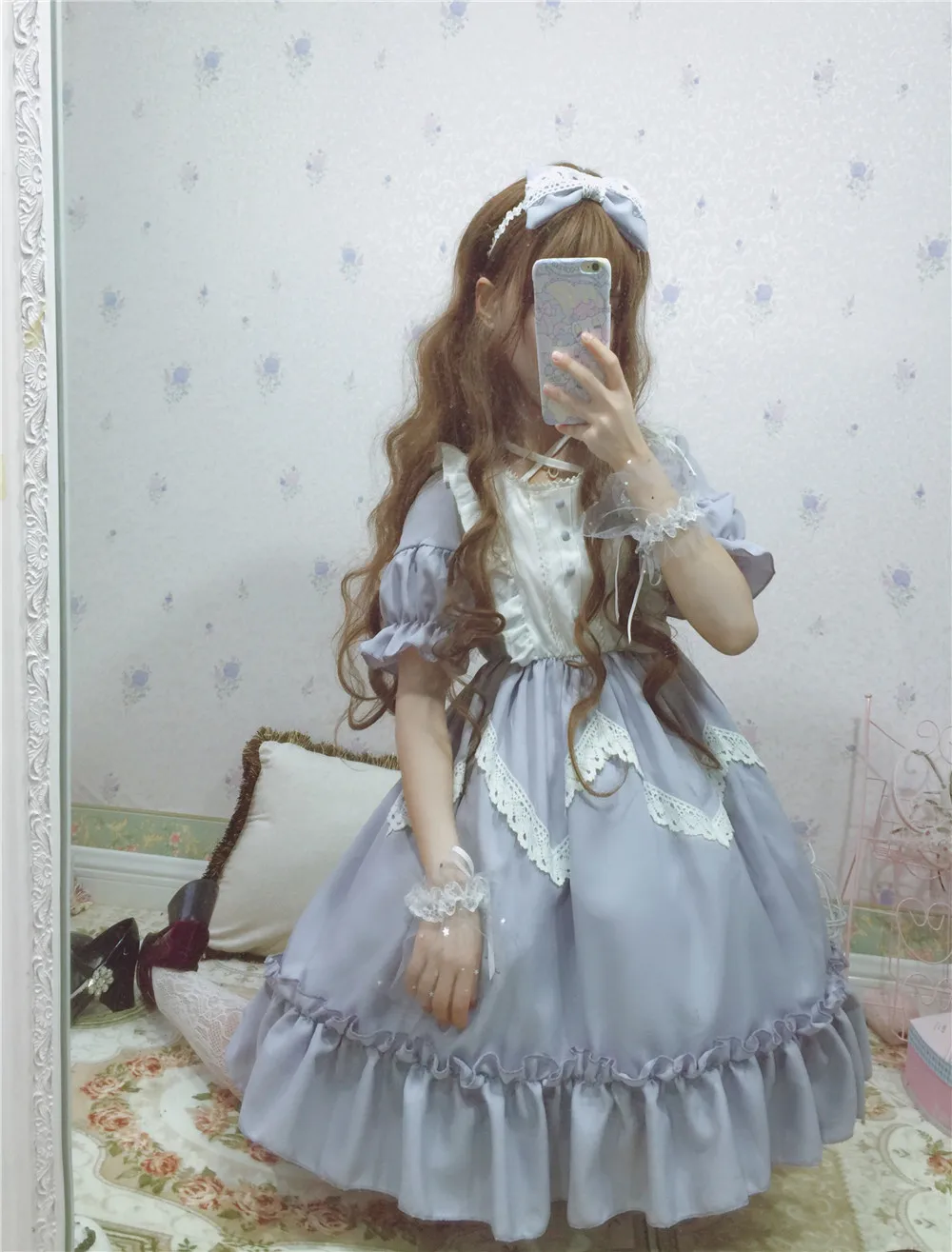 Лето Алиса в стране чудес Лолита большое кружевное платье