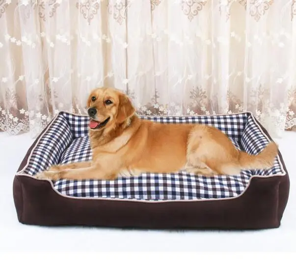 Для большой собаки классические решетки для домашних собак кровать для сна теплая кошка щенок мягкое покрывало для собаки коврик осень зима теплый питомник Прямая