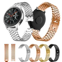 Для samsung Galaxy Watch 46 мм 42 мм ремешок Розовое Золото Нержавеющая сталь металлический ремешок для samsung Galaxy Watch 22 мм 20 мм