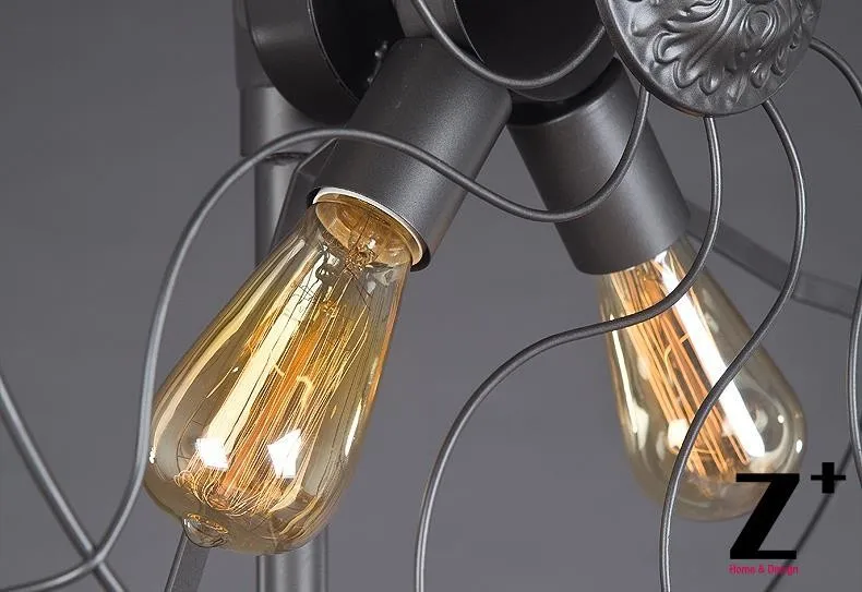 Промышленная лампа винтажный вентилятор торшер серый Утюг Сделано