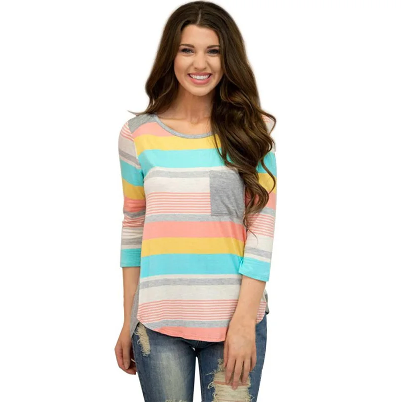 Buy T Shirts 2017 Autumn Spring Women T Shirt Colorful