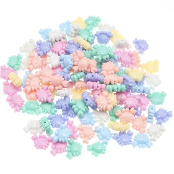

CHONGAI 100Pcs Acrylic Candy Colors Crab Spacer Beads For Jewelry Making Loose Beads DIY Handmade Accessories