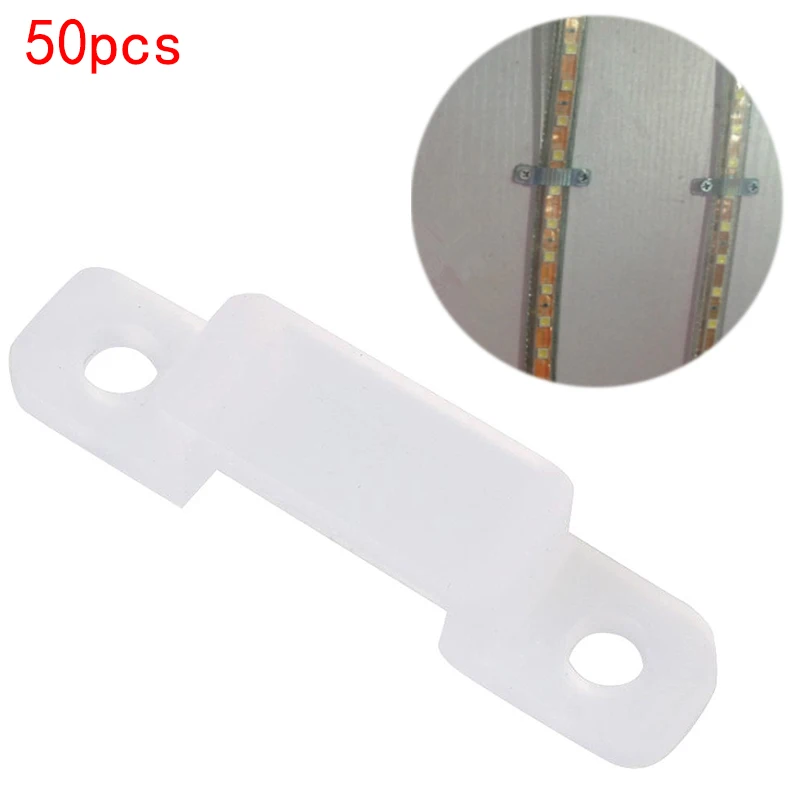 

10Pcs/Lot 8/10/12mm LED Strip Lights Clip Silicone LED Strip Holder Fixing SMD RGB 5050 3528 Flexible LED Strips