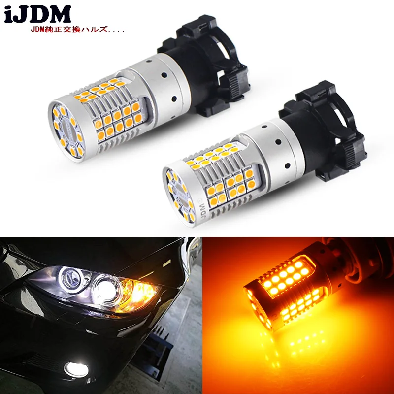 Светодиодный фонарь iJDM Canbus без Hyper Flash желтый PH24WY PY24W для BMW E92/E93 3 F10/F07 5 серии E83/F25 X3