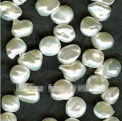 

Free shipping >>@ > KESHI PEARLS 9mm Natural White Freshwater Petals Cornflakes 16" Bead