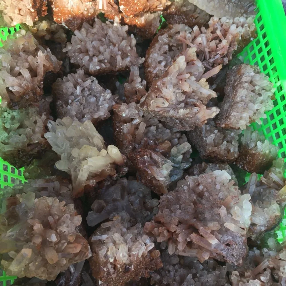 Новое поступление натуральный минеральный грубый красный кварц кристалл в виде грозди драгоценных камней медитация Рейки Исцеление Кристалл Камень образец домашний декор