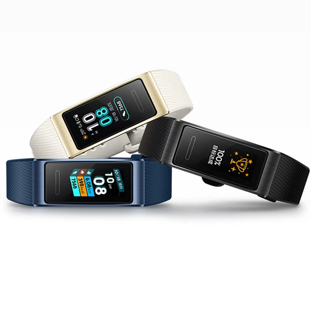 Для huawei Band 3 Pro Встроенный gps Смарт-часы AMOLED сенсорный экран 50 м водонепроницаемый браслет часы