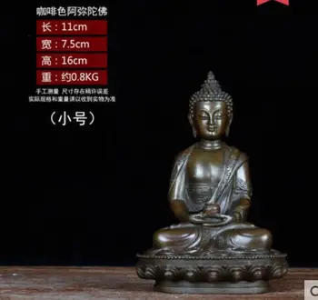 

30cm Pure copper Amitabha bronze Buddha statue Tantra Tibetan statue Nepalese Buddha ornaments