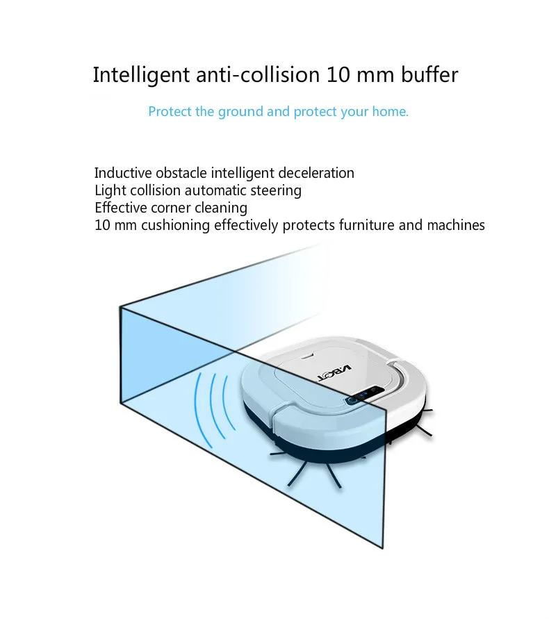 V. Bot G270 умный пылесос для уборки полностью автоматическая нажатием одной кнопки Противоударная защитная накладка для защиты от падения автоматическая зарядка