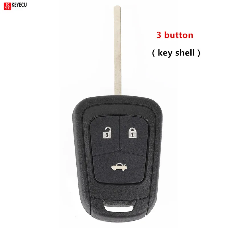 KEYECU-Replacement-Remote-Control-Car-Key-Shell-Case-Cover-2-3-Buttons-HU100-Uncut-Blade-FOB