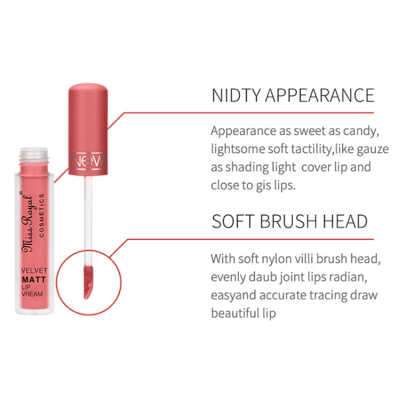 2019 12 colors Velvet Lipstick Liquid Matte Makeup Waterproof Long Lasting Matt Lip Gloss Pigment Beauty Makeup Charming Lips