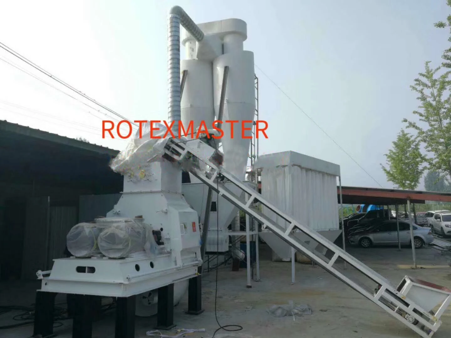 Rotexmaster емкость 1-2 t/h дробления древесных чипов в опилки деревянная молотковая мельница