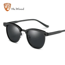 HU деревянные мужские винтажные металлические очки поляризованные солнцезащитные очки мужские унисекс наивысшего качества оригинальные Oculos De Sol Masculino GRS0911