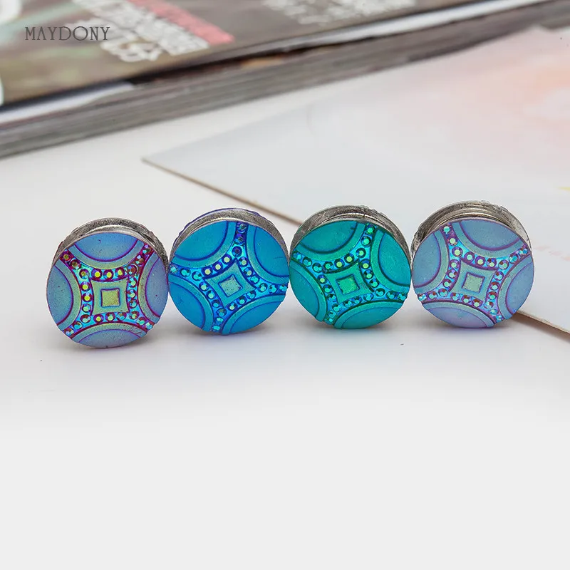 

XT74 fashion headwear scarf magnet brooch Round hijab clips