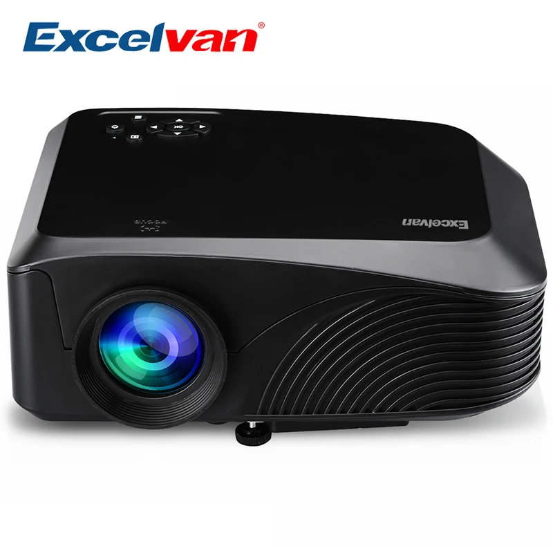 Excelvan LED4018 Портативный 1200 люмен 800*480 макс 1080 P 130 Дюймов красный-синий 3D с HDMI USB VGA AV TF интерфейс домашний кинотеатр