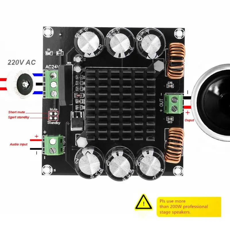 ALLOYSEED HW-717 высокой мощности моно цифровой усилитель доска Моно канал tda8954-го ядра BTL режим Fever класс 420 Вт