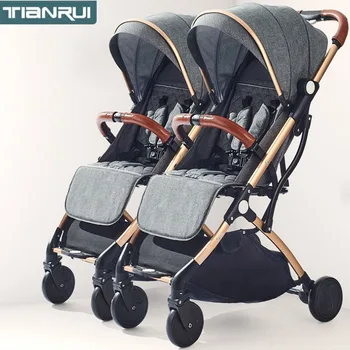 

TianRui stroller for twins baby stroller folding portable trolley double stroller stroller on the plane