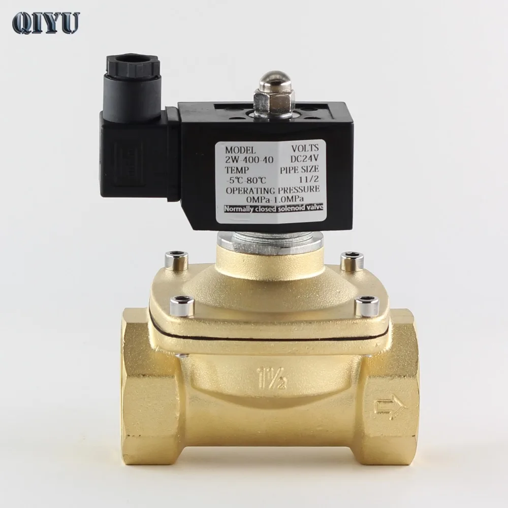 AC110V/220 V/380 V DC12V/24 нормально закрытый Соленоидный клапан воды латунные воздушные