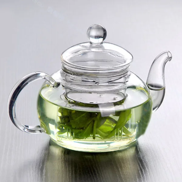 Heat Resistant Bottle Cup Glass Teapot with Infuser Tea Leaf Herbal