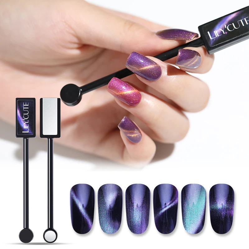 

LILYCUTE Double-ended 3D Magnet Stick for Cat Eye UV Gel Polish Varnish Nail Art Manicure Strong Magnetic Board Tool DIY