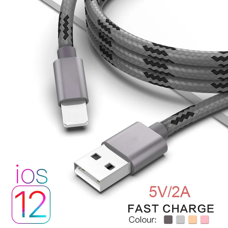 

For USB Phone Cable For iPhone Xs Max 8 7 6 Plus Fast Charging Data Cable For iPhone 5s SE XR MAX USB Charger Cord For Samsung