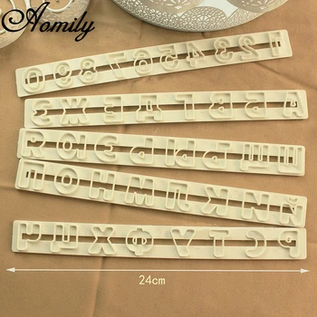 

Aomily 5pcs/Set Russian Letter Moulds Cake DIY Fondant Birthday Mould Sugar crafts Cake Bakeware Tool Dessert Decoration Moulds