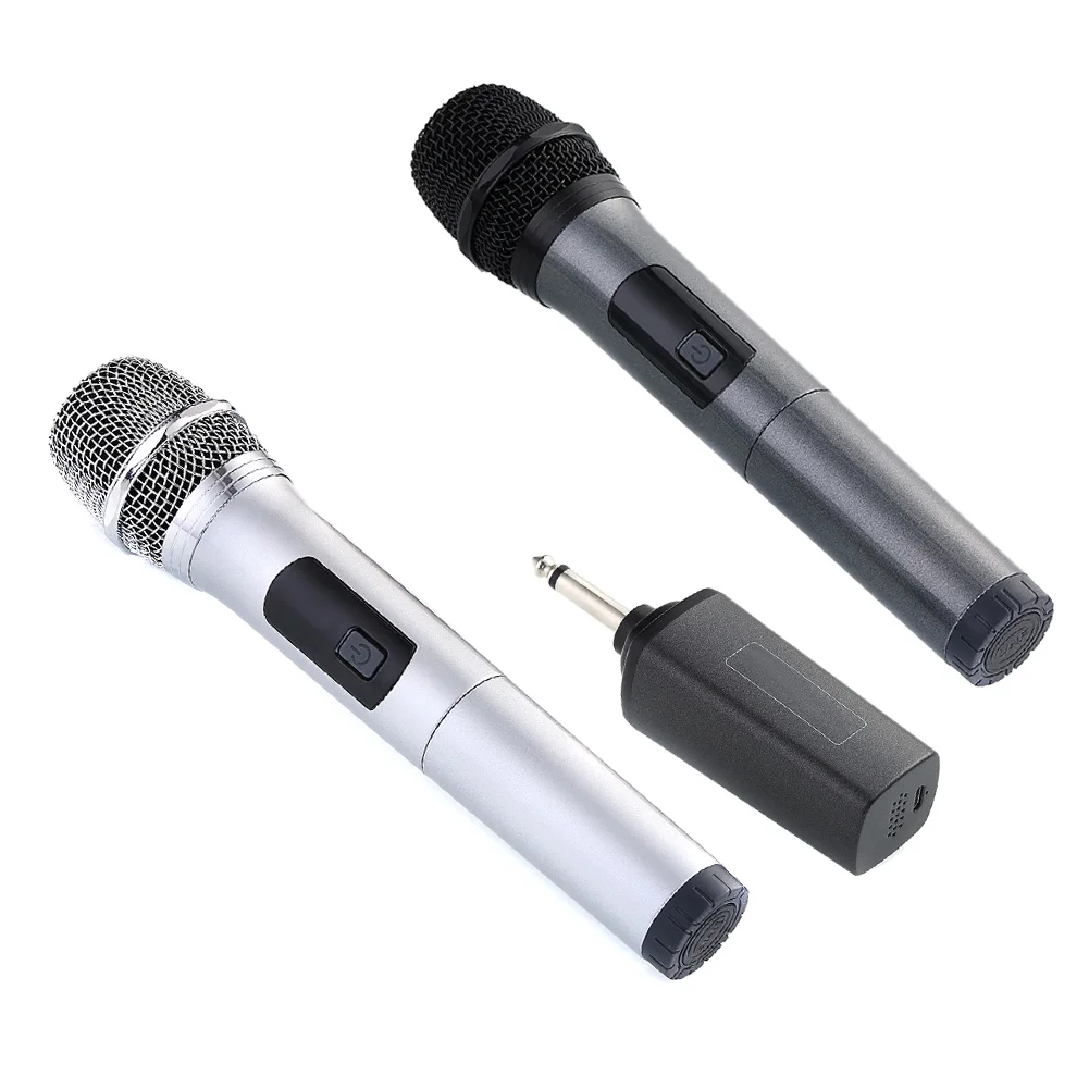 

2 Pcs UHF Wireless Microphone for Audio Computer Karaoke Live Broadcasting Drop Shipping