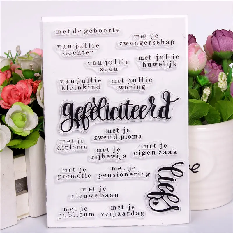 

Netherlands word Transparent Clear Stamps for DIY Scrapbooking/Card Making/Kids Christmas Fun Decoration Supplies