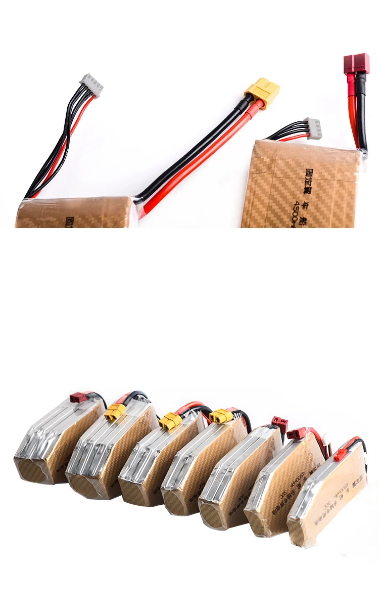 1 шт. Lipo Батарея 7,4v 11,1v 14,8 В 22,2 В 4500 мАч 30C T XT60 Разъем для RC Quadcopter дроны самолета лодки автомобиля высокого Ёмкость