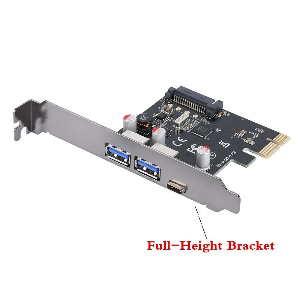 USB 3,1 type C PCIe Плата расширения PCI-e до 1 type C и 2 type A 3,0 USB адаптер PCI Express контроллер концентратор для настольного ПК