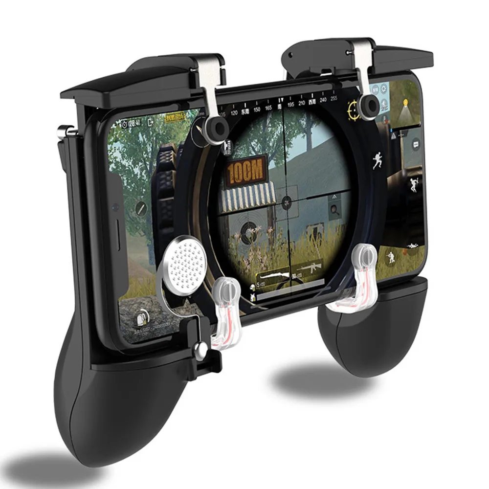 Kopen Mobiele Telefoon Controller Joystick voor PUBG Spel Handvat Trigger Gamepad Fire Knop Handvat voor iphone Android Console Accessoires