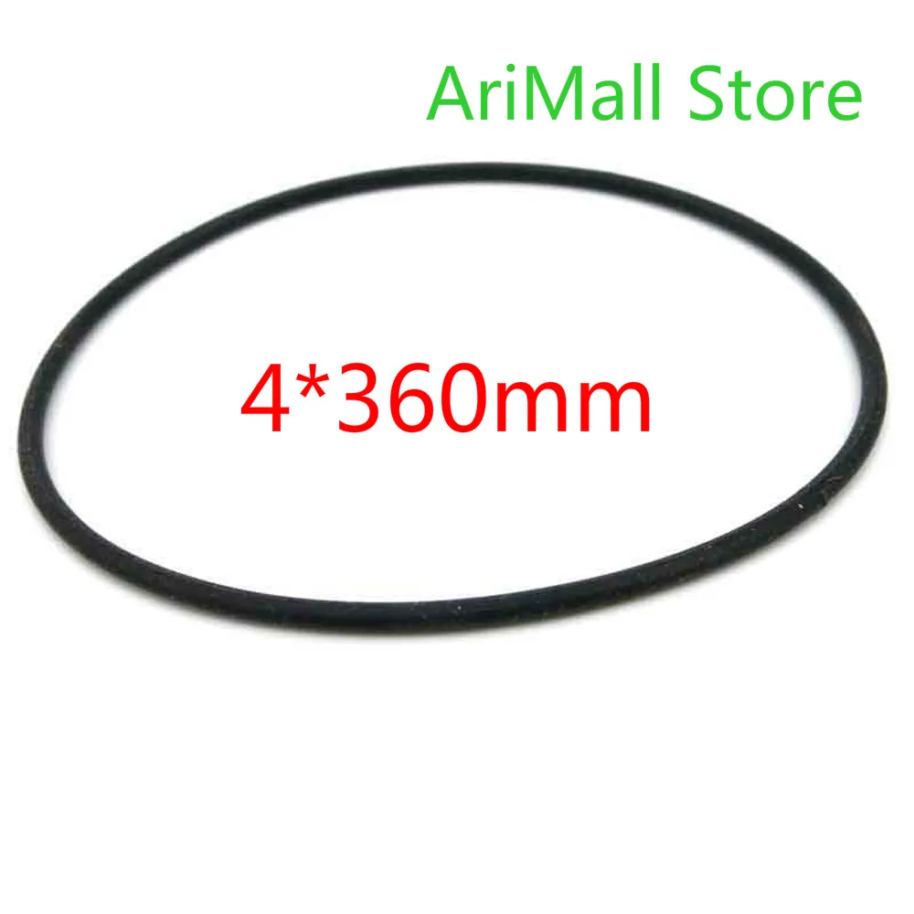 20pcs 4*360mm Motor model rubber round pulley round belt drive belt 4 mm ,Perimeter 360mmin 3D