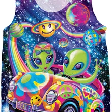 Lisa Frank Aliens майка с 3d принтом жилет для мужчин унисекс майка Джерси футболки Плюс Размер