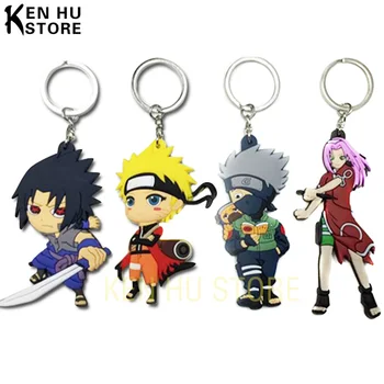 

Naruto anime cartoon figures Kakashi Sasuke action & toy figures pendant Key Chains Collection model toy