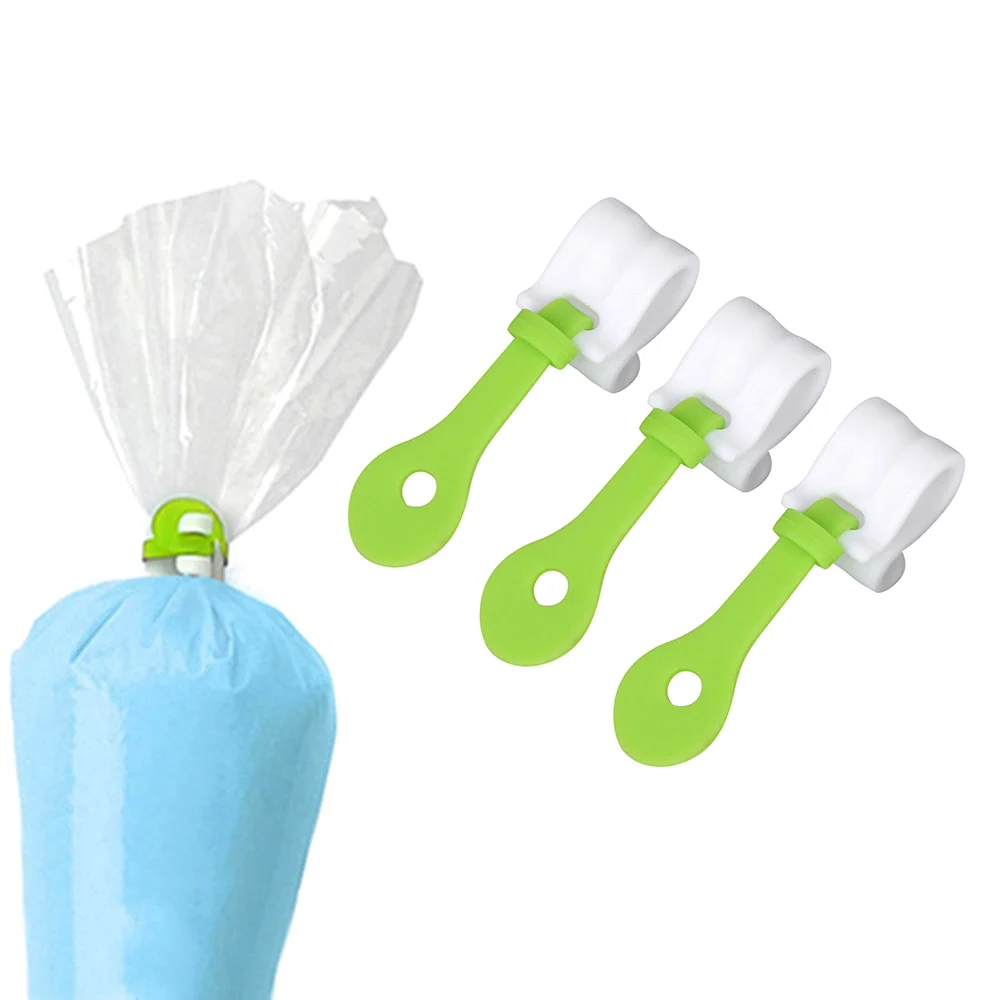 

3pcs/set Cake Pastry Bag Clip Kitchen Accessories Icing Piping Cream Pastry Bag Clip Buckles Cake Bakeware Cake Tool