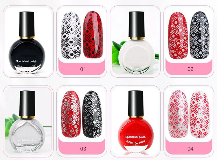 26 Colors Stamping Paint Nail Polish Pure Color Vernis a Ongle Nail Art Nagellak Gel Varnish Hybrid Lucky Lacquer Paint Gellak