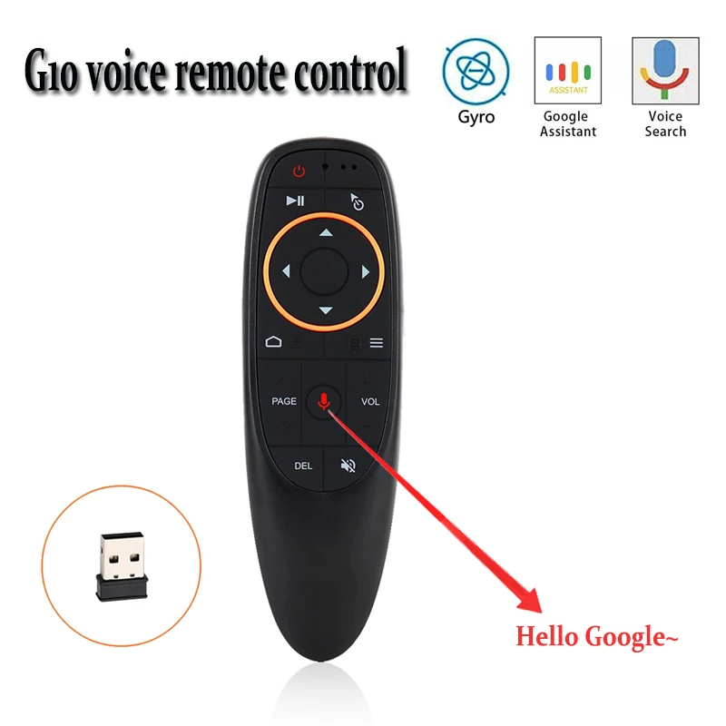 

G10 remote 2.4G wireless air mouse microphone infrared learning voice remote control for Android TV BOX H96 X96 Series TV box